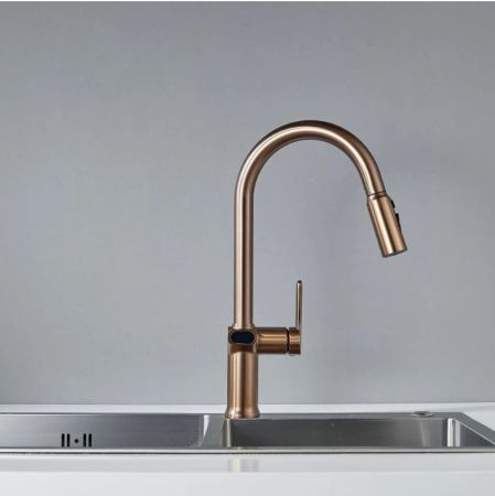 Смеситель для кухни с индикатором температуры Knotlor KN-100/RB, бронза, артикул KN-100/RB