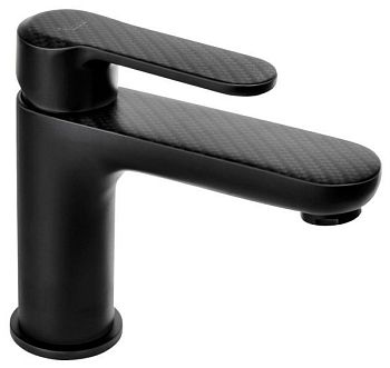 Emmevi Nefer, однорычажный смеситель для раковины с донным клапаном, цвет черный/карбон