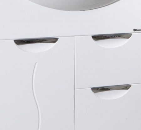 Тумба под раковину Bellezza Глория 75 4639512120010 с бельевой корзиной Белая