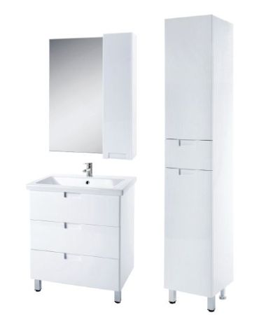 Шкаф пенал Bellezza Пегас 35 L 4620404102016 с бельевой корзиной Белый, артикул 4620404102016