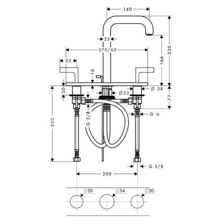 AX Citterio Смеситель для раковины , цвет сталь AX Citterio Смеситель для раковины , цвет сталь