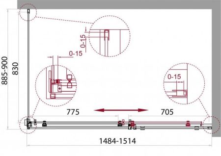 Душевой уголок BelBagno ACQUA-AH-1-120/90-C-Cr, артикул ACQUA-AH-1-120/90-C-NERO
