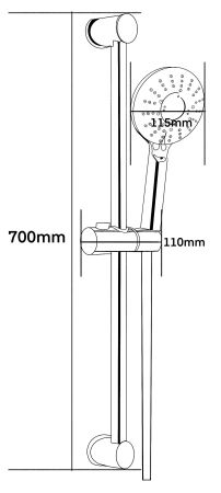 Душевой гарнитур, артикул: VSS14, VODA, артикул VSS14