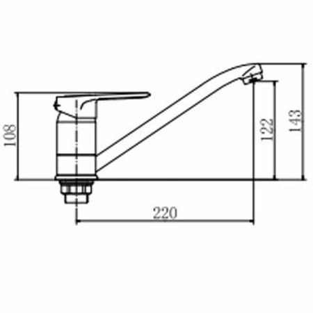 Смеситель для кухни FASHUN A4904, хром