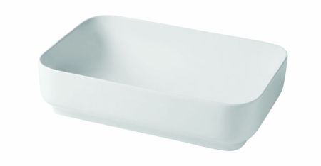 Hidra Gio, накладная прямоугольная раковина с закругленными краями 60,5x40x15h см, цвет белый глянцевый, артикул G40E/001