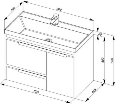 Раковина для тумбы Aquanet Орлеан 90, артикул 00179396