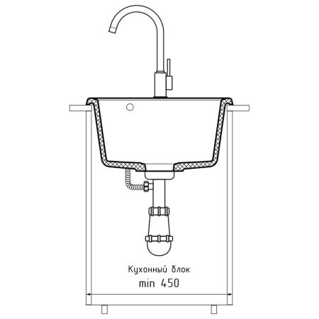 Кухонная мойка GranFest QUARZ 17, белый, артикул 17 белый
