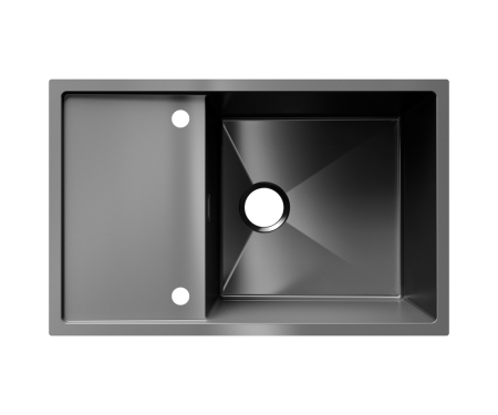 Мойка ULGRAN STEEL 780 Х 500, цвет «черная брашированная сталь» (US 780-002), артикул US 780-002