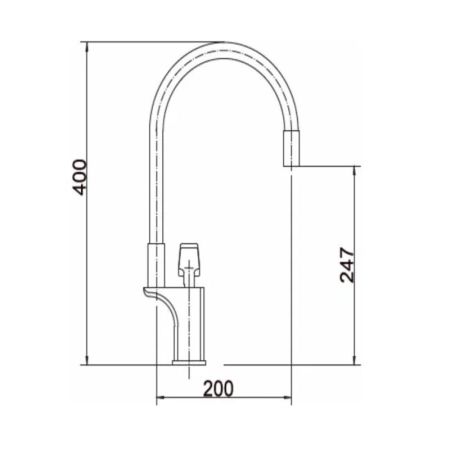 Смеситель для кухни с гибким изливом FASHUN A4081-7, черный