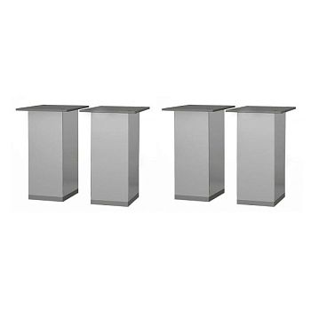 Комплект опор (ножек) для напольного монтажа мебели Dreja, 4 шт, хром пластик