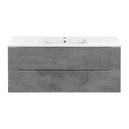 База под керамическую раковину Mia 1200 подвесная, 2 выкатных ящика soft close, Beton, артикул VMC-2MC120BT
