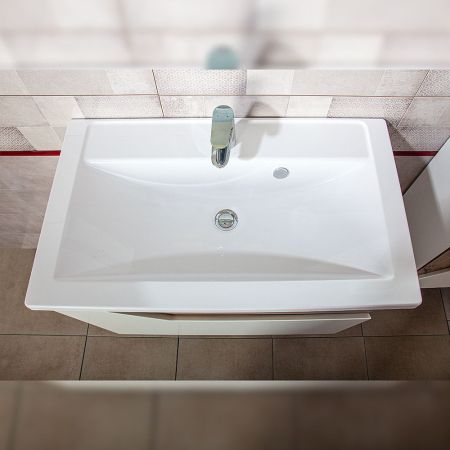 Комплект мебели для ванной Бриклаер БРАЙТОН 70, белый/дуб, артикул БРАЙТОН 70