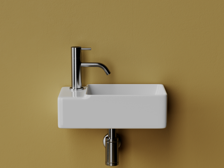 Умывальник подвесной прямоугольный (чаша справа, отверстие под смеситель слева) Элемент (Element) 395x220x125мм, артикул CN5046