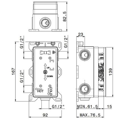 Newform Встраиваемая часть смесителя однорычажного на 2 выхода 1/2"