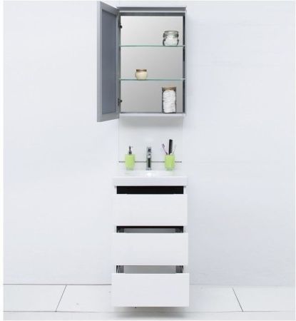 Зеркальный шкаф De Aqua Алюминиум 50 AL 501 050 S серебро