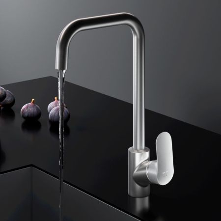 F8006011 Like, смеситель для кухни G-образный излив, сатин, шт., артикул F8006011