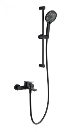 Смеситель для ванны с душевым гарнитуром WONZON & WOGHAND, Черный матовый (WW-C2036-MB)