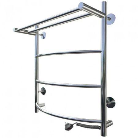 Электрический полотенцесушитель Тругор ПЭК 5 П 60x50 с полкой Хром, артикул Пэк5П60х50