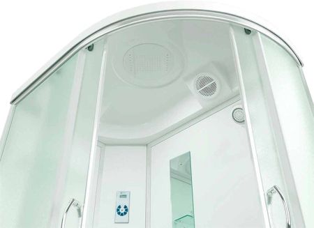 Душевая кабина Erlit Comfort ER4512TPL 120x80 с гидромассажем Задняя стенка белая дверцы матовые, артикул ER4512TPL-C3
