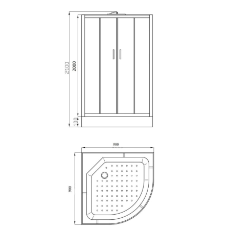 Кабина EF931 душевая PARLY