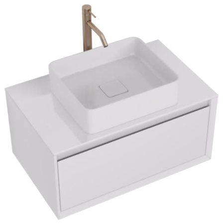 Тумба под раковину подвесная Dreja Insight 80 см, белый, артикул 99.9200