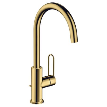 AX Uno Смеситель для раковины 240, цвет полированное золото, артикул 38036990