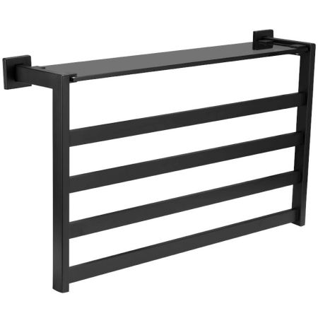 Электрический полотенцесушитель Black&White Universe 580х350 N-333B с полкой Черный