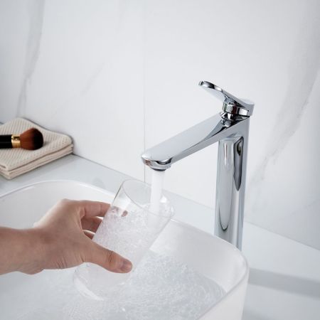 Смеситель для раковины высокий Shevanik S4311, хром, артикул S4311