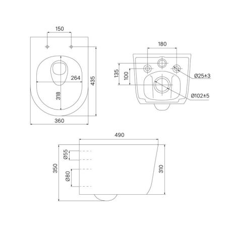 Унитаз подвесной безободковый IDDIS Slide (SLIRDSEi25), артикул SLIRDSEi25