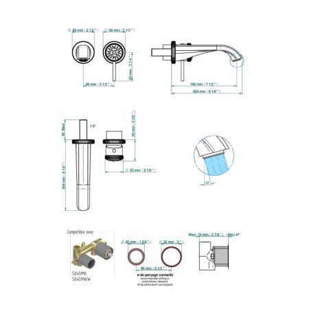 THG Встраиваемая часть однорычажного смесителя для гигиенического душа