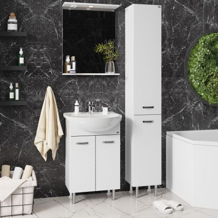 Зеркало Onika Коралл 50 белое, с подсветкой, артикул 205023