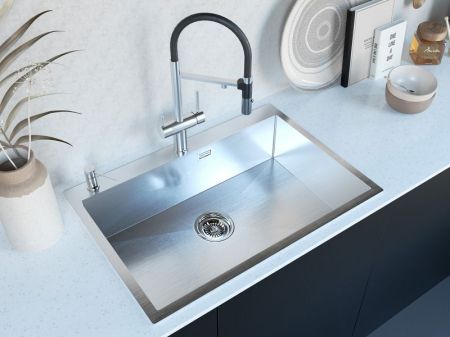 Кухонная мойка Paulmark Saar 75 PM807551-BS Брашированная сталь, артикул PM807551-BS