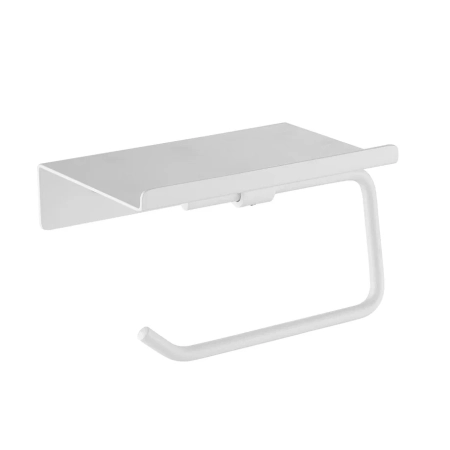 Держатель для туалетной бумаги с полочкой Shevanik SG5705C-1, белый
