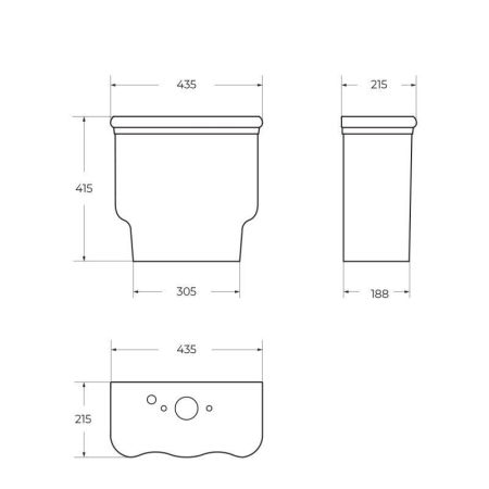 Унитаз-компакт с горизонтальным выпуском воды BELBAGNO BOHEME P-TRAP, артикул CZR-360W-BR