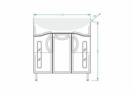 Тумба "Сильва 80", Эрика 80, артикул SP-00000202