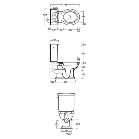 SIMAS Lante Унитаз моноблок с горизонтальным сливом, цвет белый, артикул LA08bi