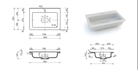 Тумба напольная "Марелла 60" (2 ящ.) Люкс антискрейтч белый глянец, PLUS, артикул СС-00002396