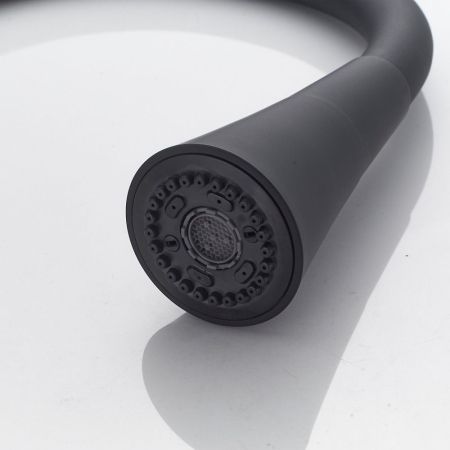 Смеситель для кухни с гибким изливом и режимом "душ" Rose R213H, черный