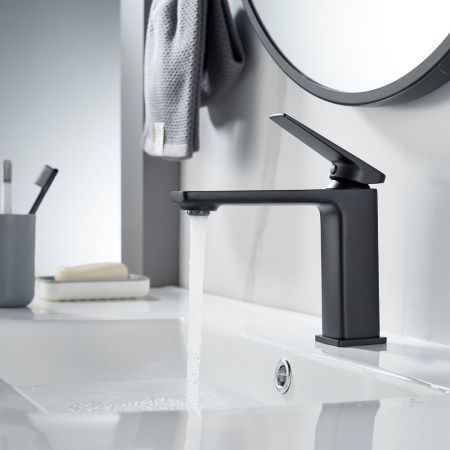 Смеситель для раковины Shevanik S8901H-1, черный