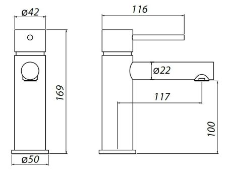 Смеситель для раковины Allen Brau Glority 5.51001-00 хром, артикул 5.51001-00