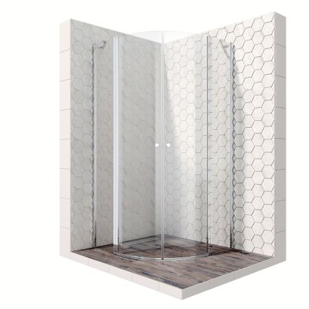 Душевой уголок Ambassador Nord 13011101-ST10, полукруглый, линейный трап, 90х90, артикул 13011101-ST10