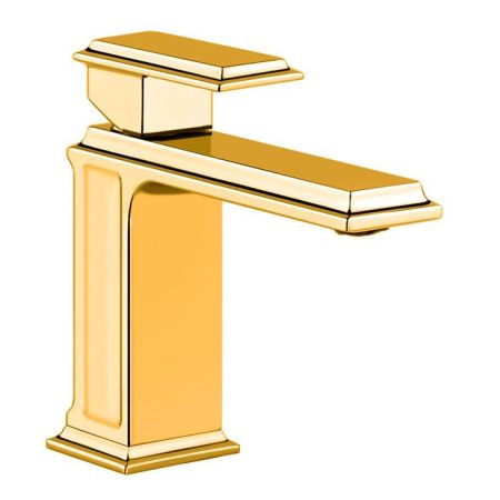 Gessi Eleganza Смеситель для раковины на 1 отверстие, без донного клапана, цвет: золото, артикул 46002#080