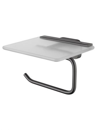 Держатель для туалетной бумаги с полкой WONZON & WOGHAND GRAFFITY, Темный графит (WW-9326)