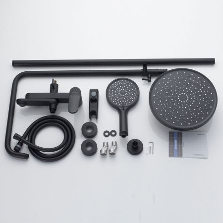 Душевая система Shevanik S4336H, черный
