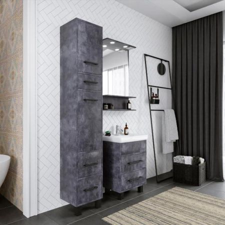 Тумба под раковину напольная Бриклаер ЧИЛИ цемент, 55 см, артикул 4627125415203