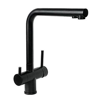 Смеситель для кухни с подключением фильтра для воды Славен СЛ-ОД-Д77, черный