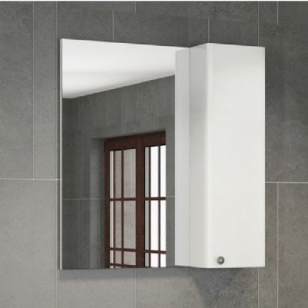 Зеркало со шкафом Comforty Амстердам 75 4144209 Белый глянец
