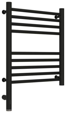 Полотенцесушитель электрический "БОГЕМА 3.0" прямая 500х400 / МЭМ левый (Матовый чёрный)