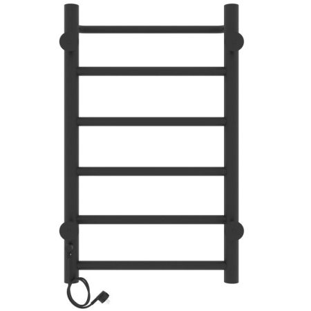 Полотенцесушитель электро "Прайм ЧКЧ П6 400*600", черный матовый, правый, артикул 73207593