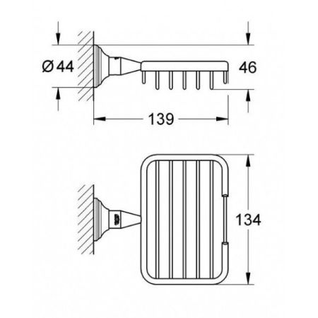 Полочка-решетка GROHE Essentials Authentic, хром (40659001) Полочка-решетка GROHE Essentials Authentic, хром (40659001)